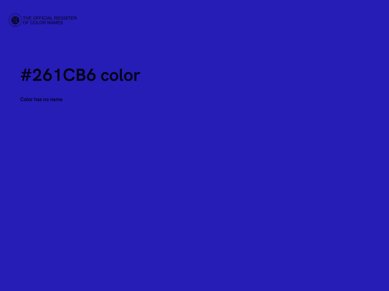 #261CB6 color image