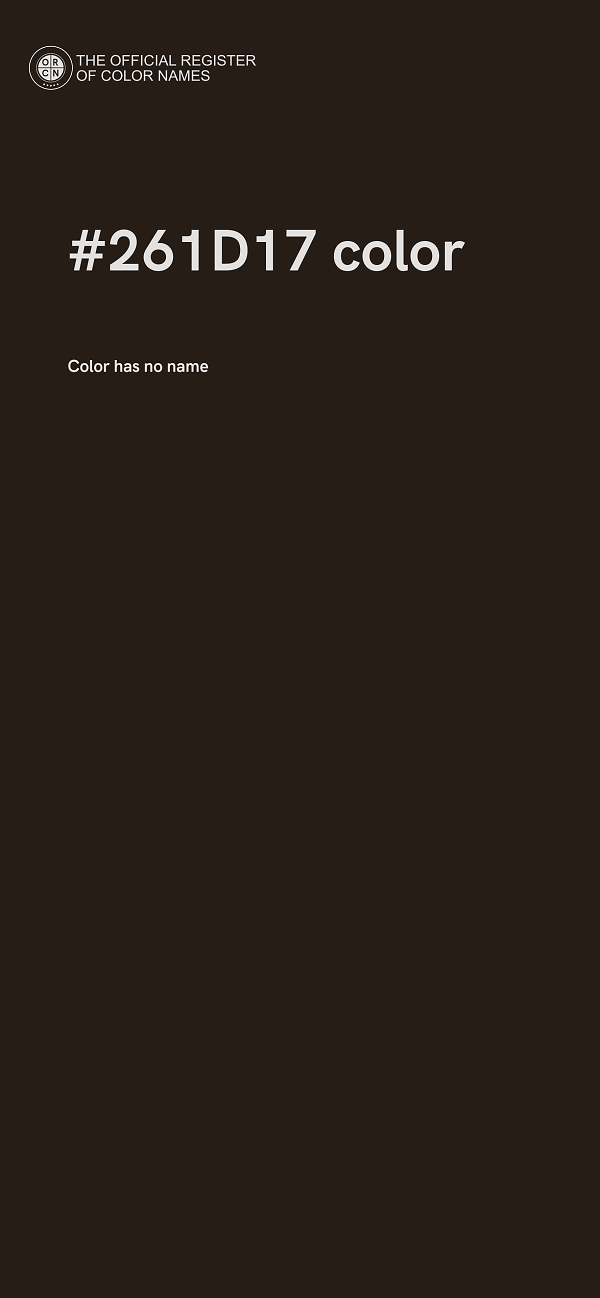 #261D17 color image