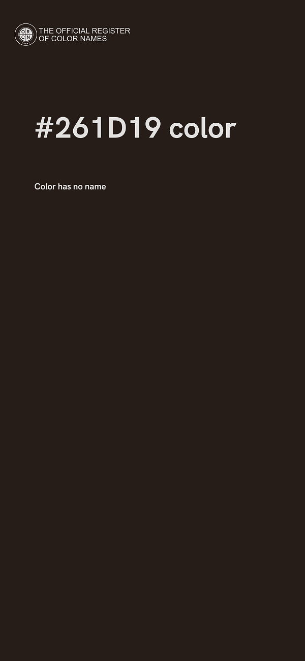 #261D19 color image