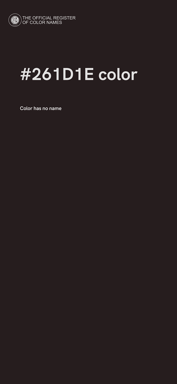 #261D1E color image