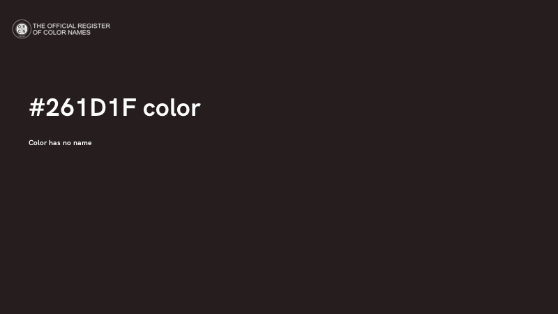 #261D1F color image