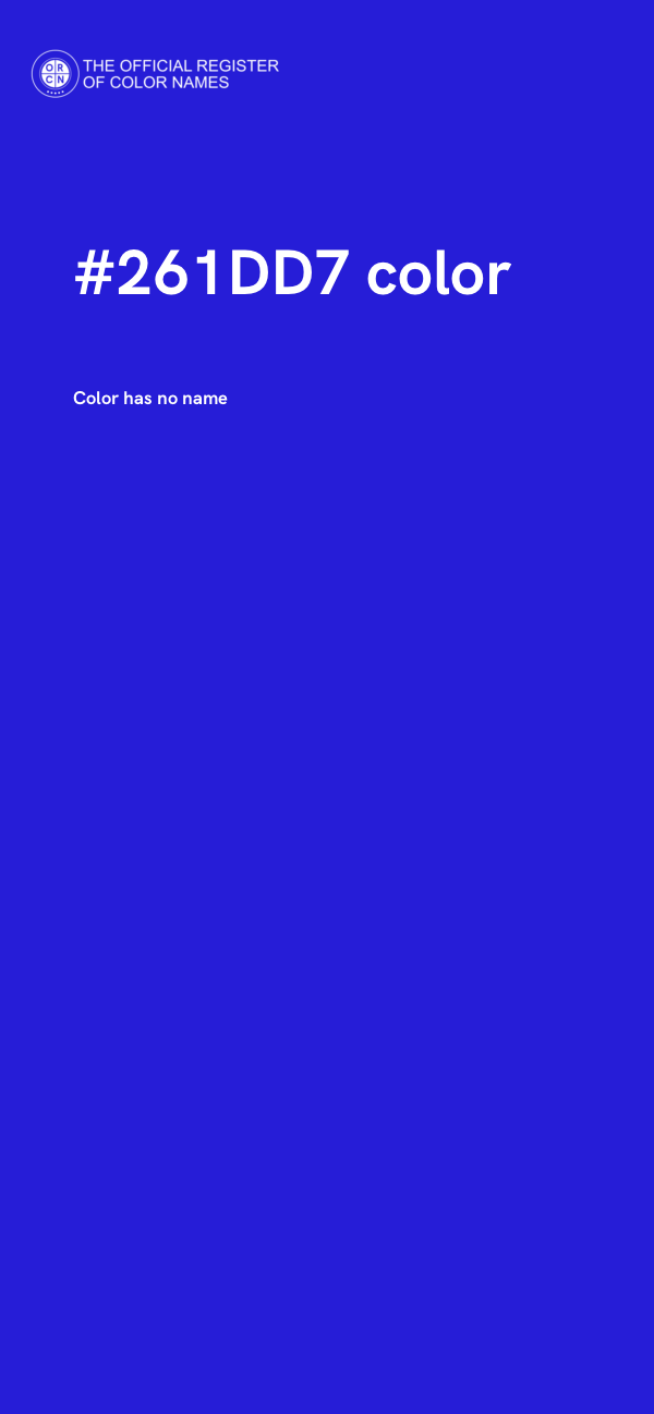 #261DD7 color image