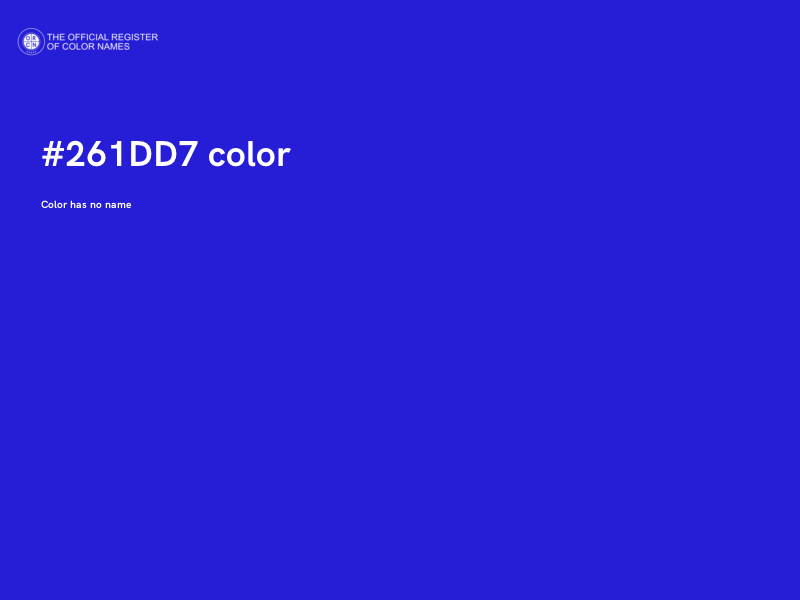 #261DD7 color image