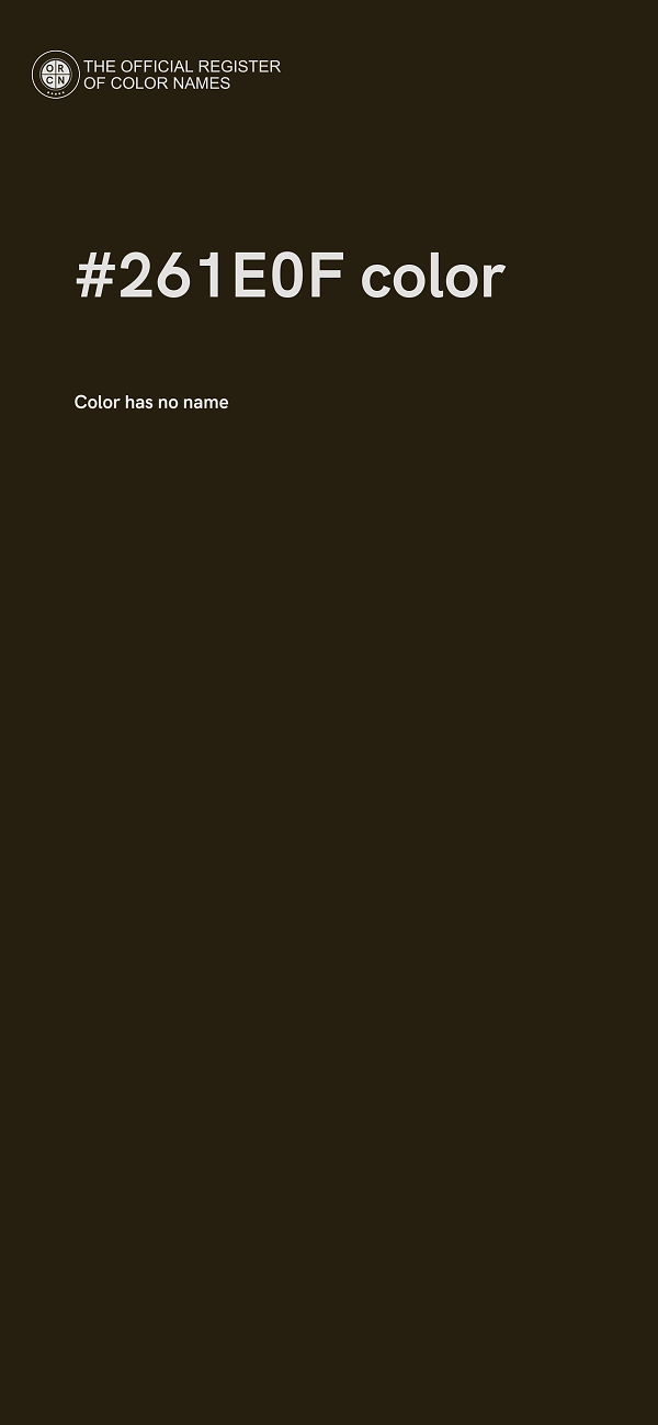 #261E0F color image
