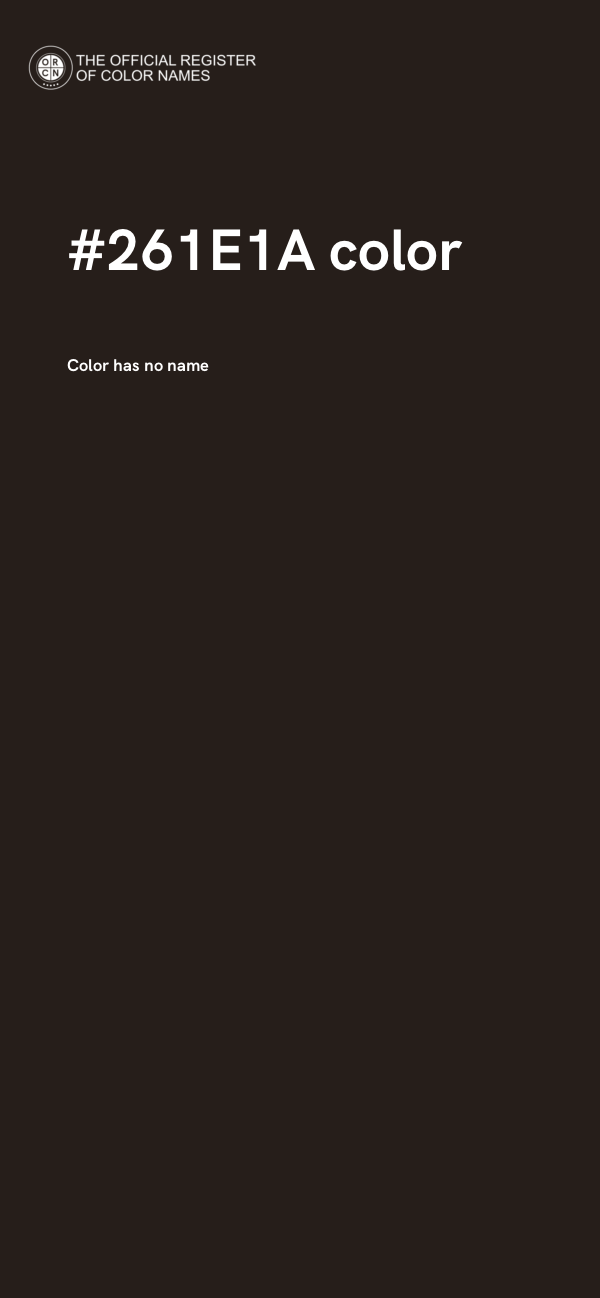 #261E1A color image