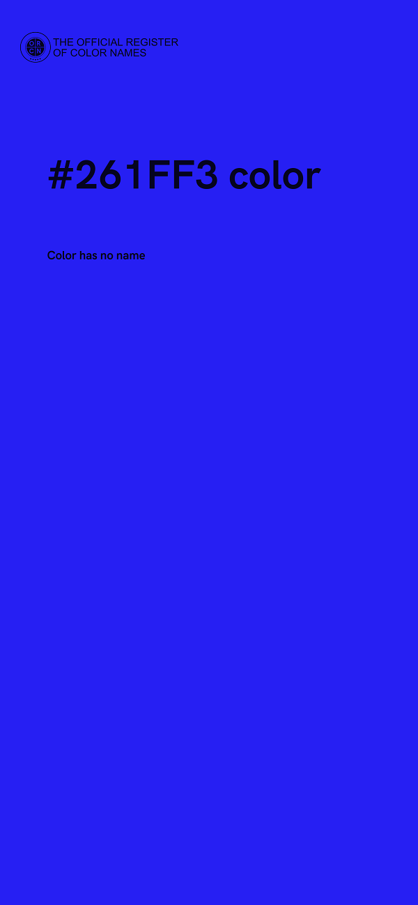 #261FF3 color image