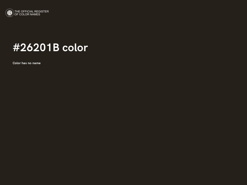 #26201B color image