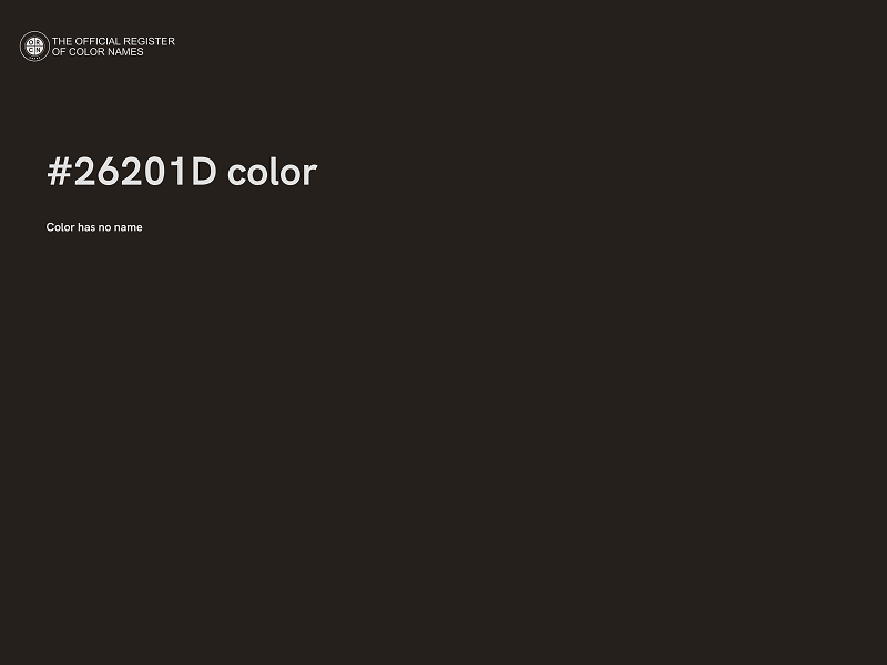 #26201D color image