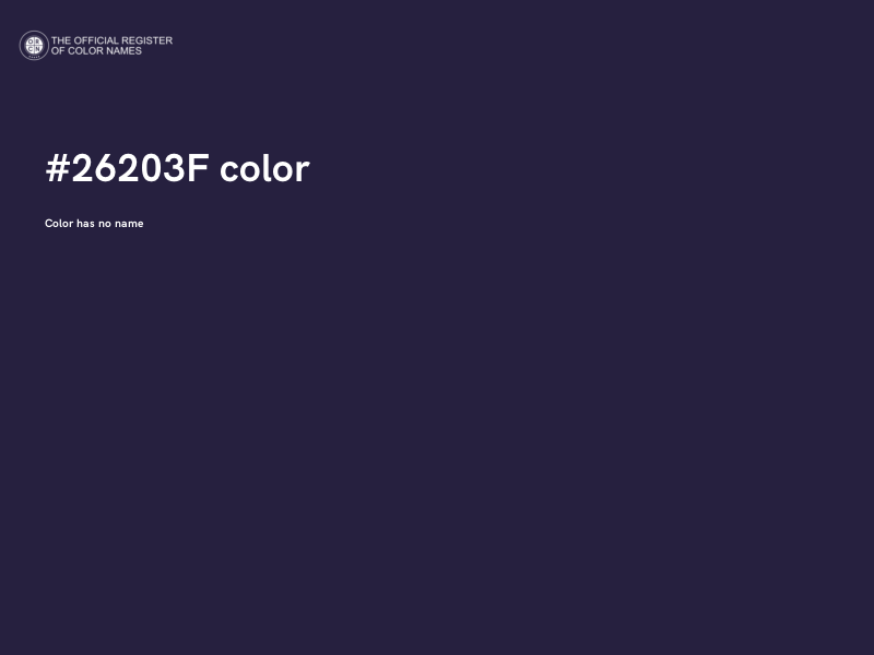 #26203F color image