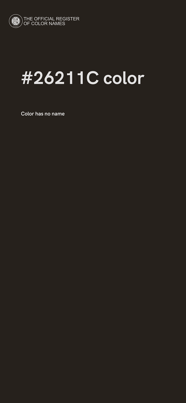 #26211C color image