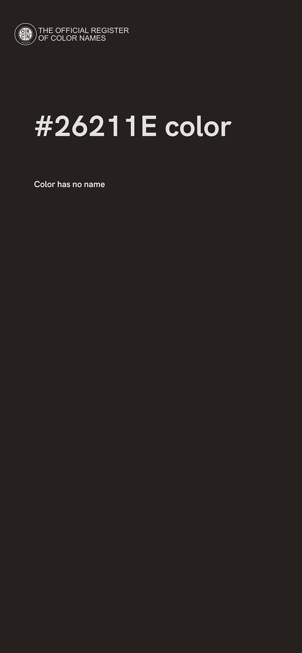 #26211E color image