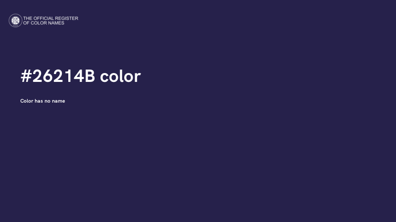 #26214B color image