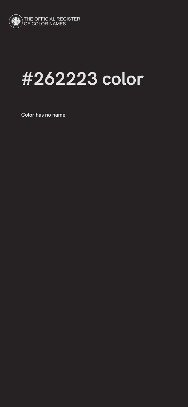 #262223 color image
