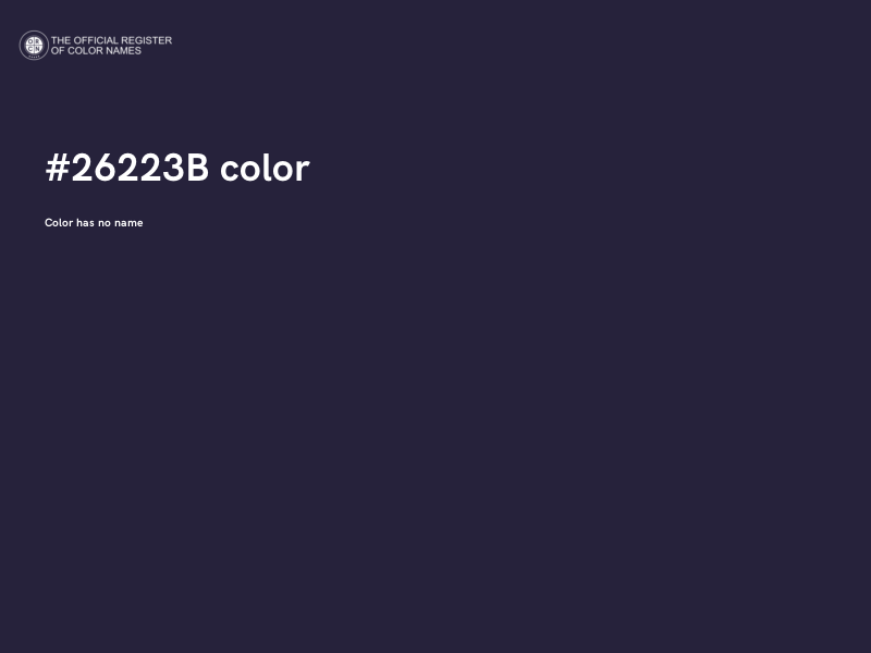 #26223B color image