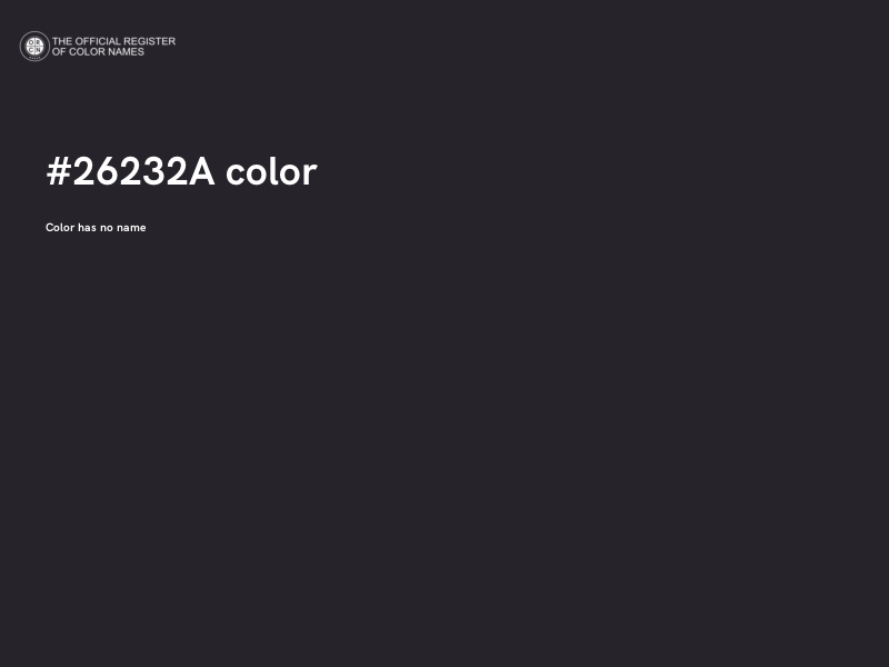 #26232A color image