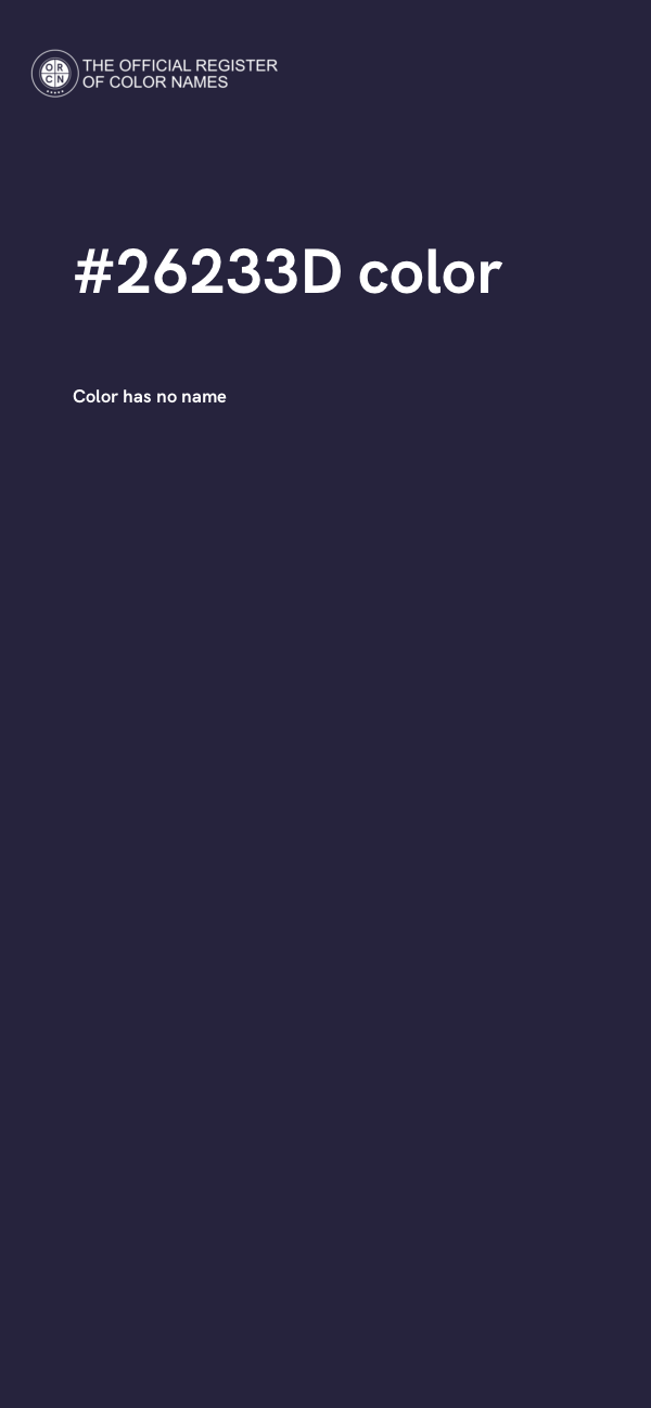 #26233D color image