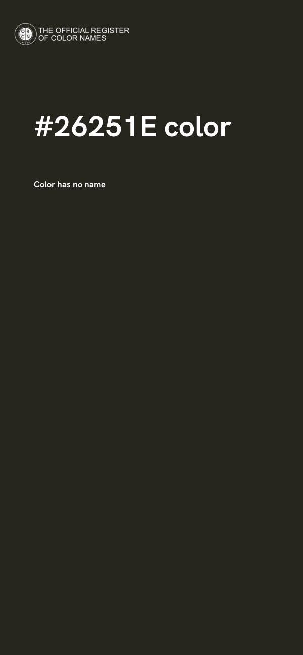 #26251E color image