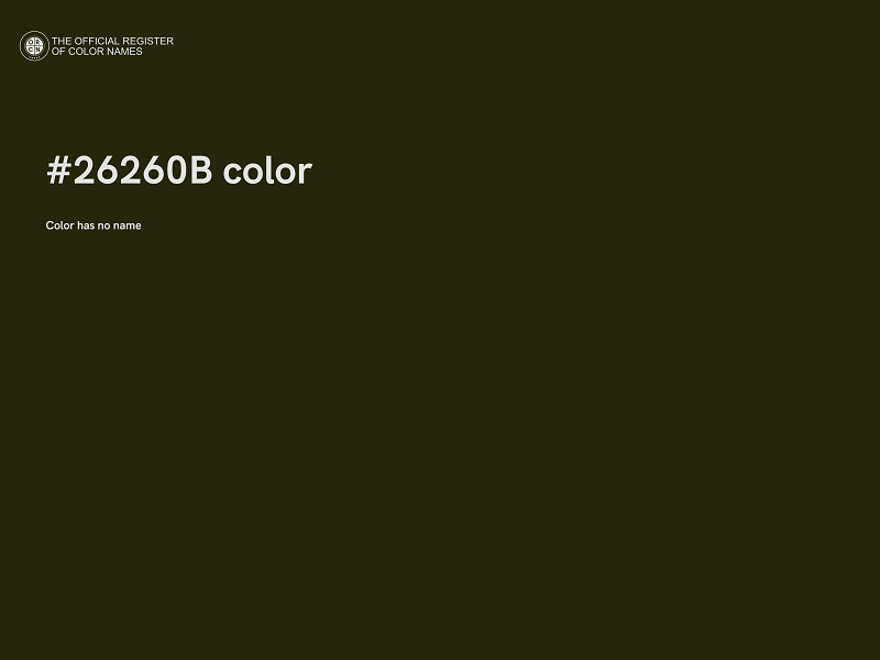 #26260B color image
