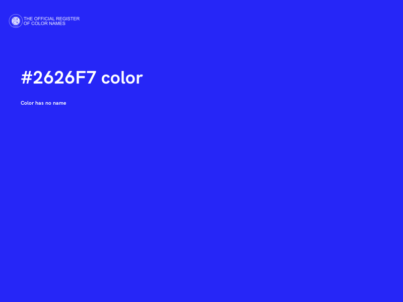#2626F7 color image