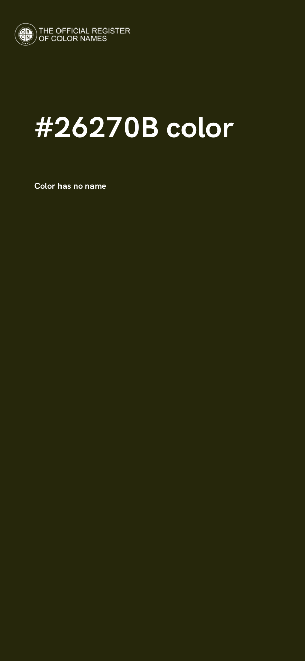 #26270B color image