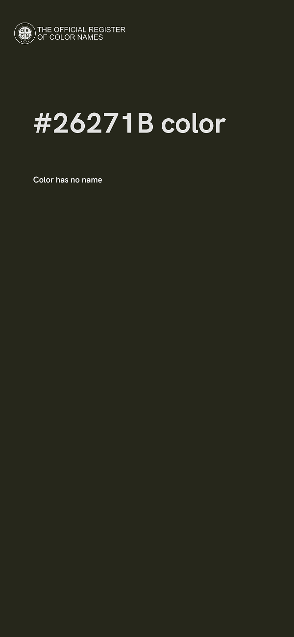 #26271B color image