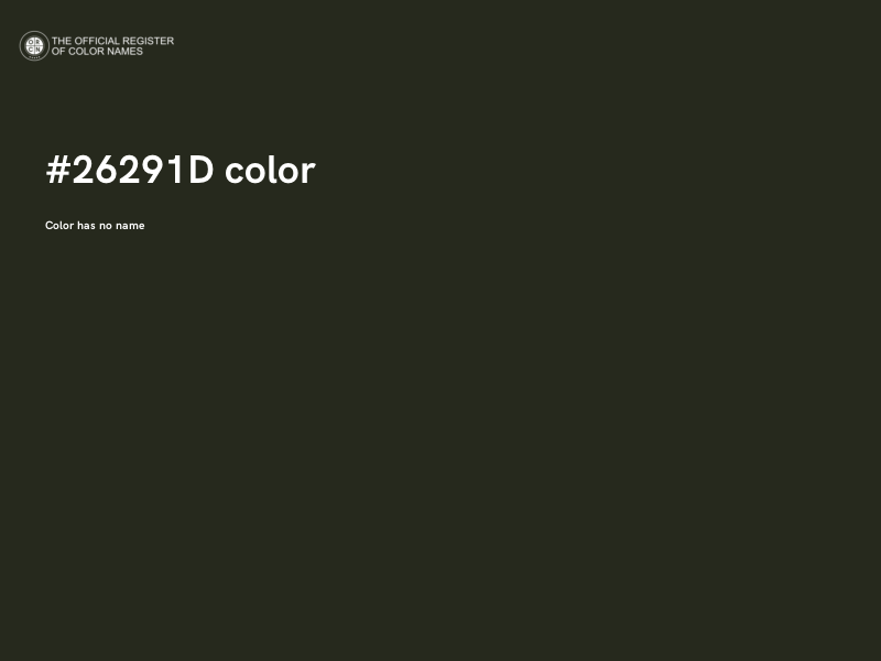 #26291D color image