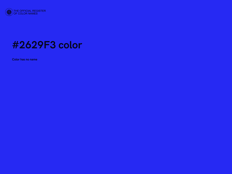 #2629F3 color image