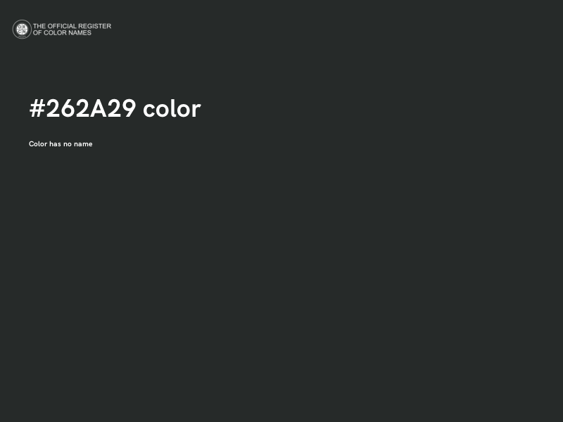 #262A29 color image