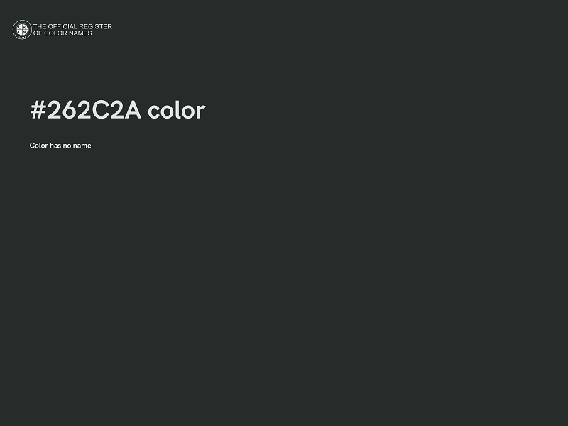 #262C2A color image