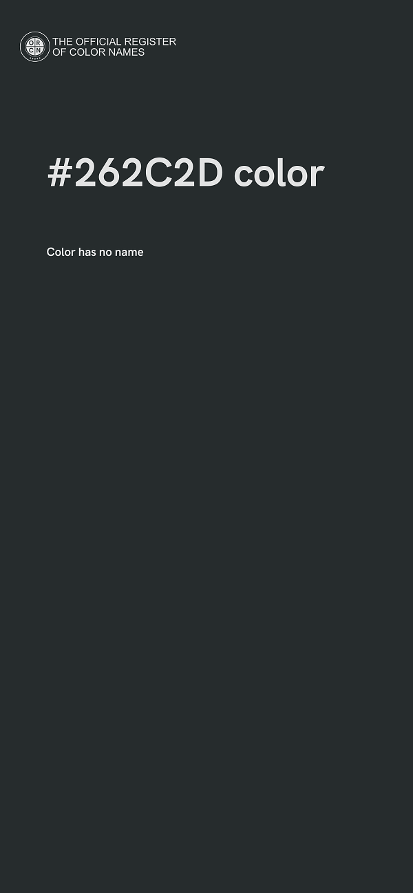 #262C2D color image