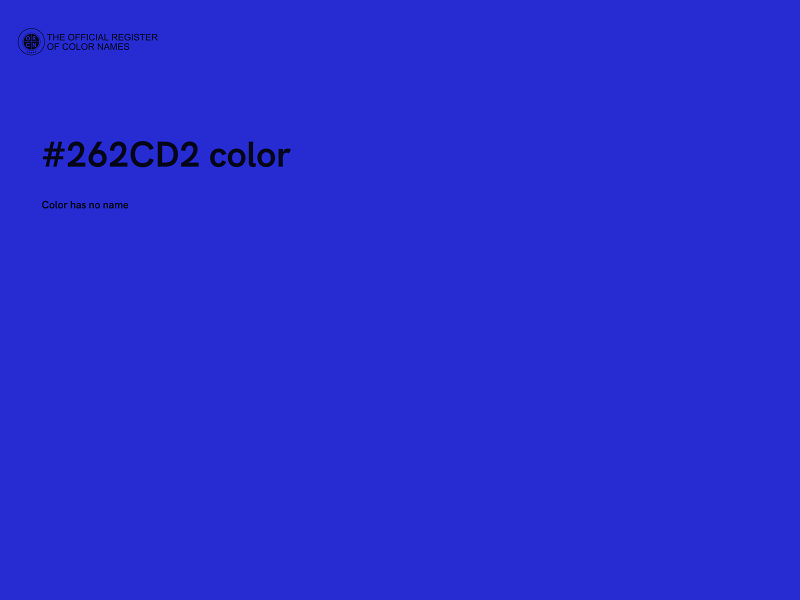 #262CD2 color image