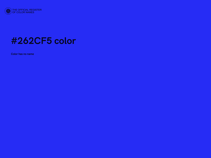 #262CF5 color image
