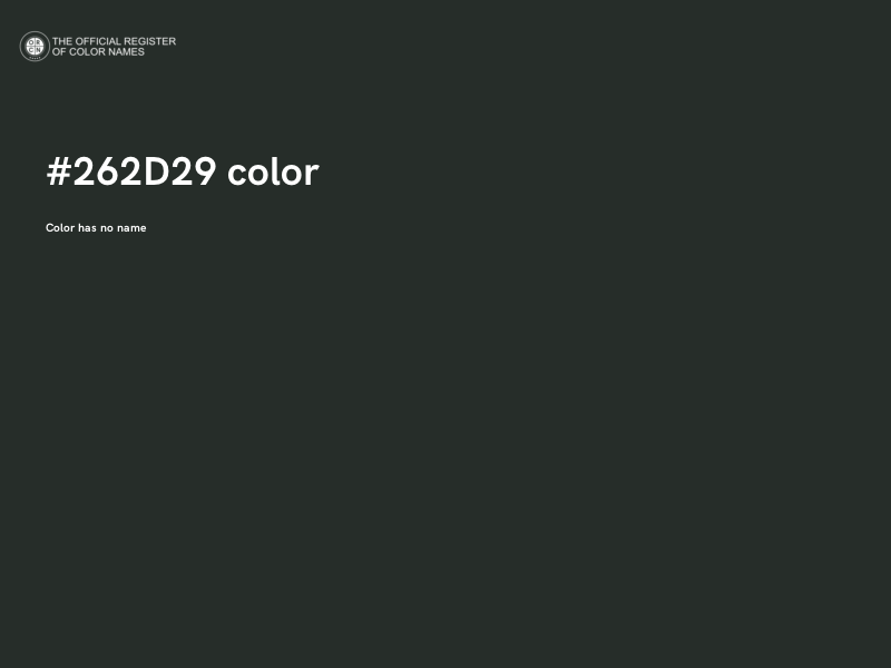 #262D29 color image