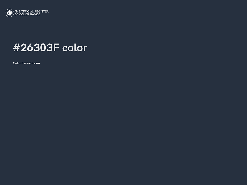 #26303F color image