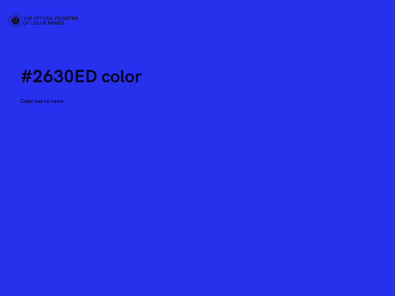 #2630ED color image