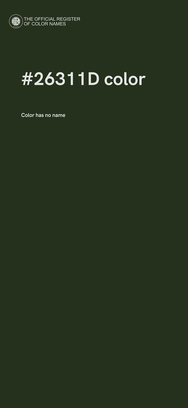 #26311D color image