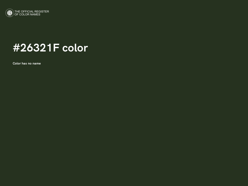 #26321F color image