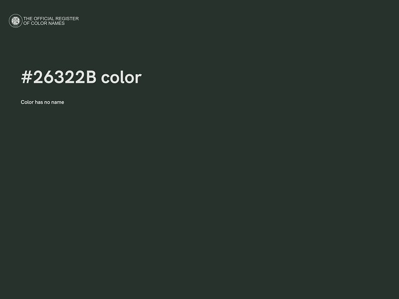 #26322B color image