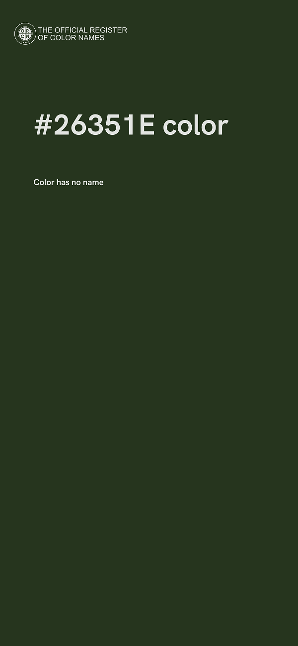 #26351E color image