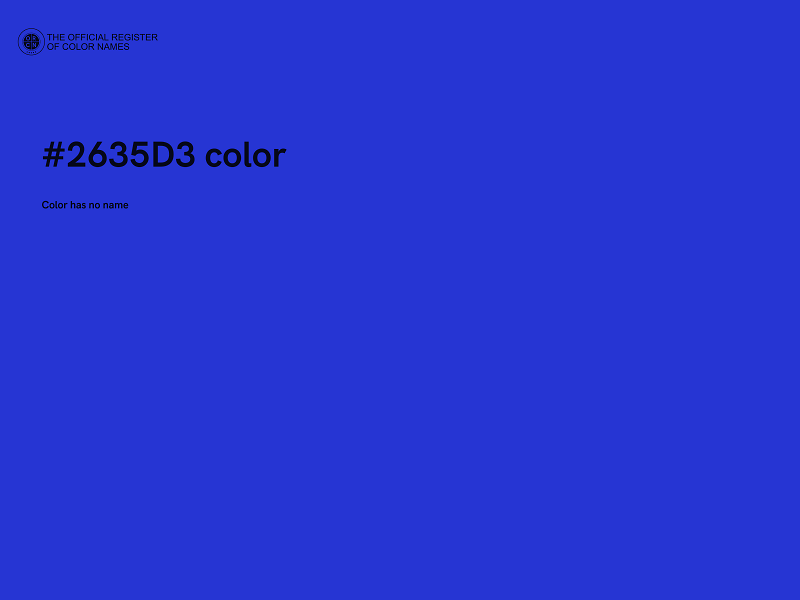 #2635D3 color image