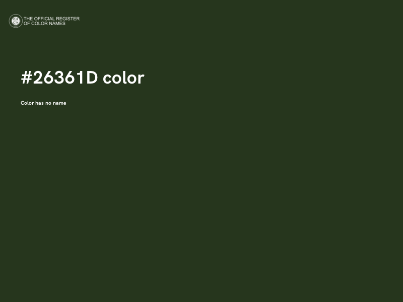 #26361D color image