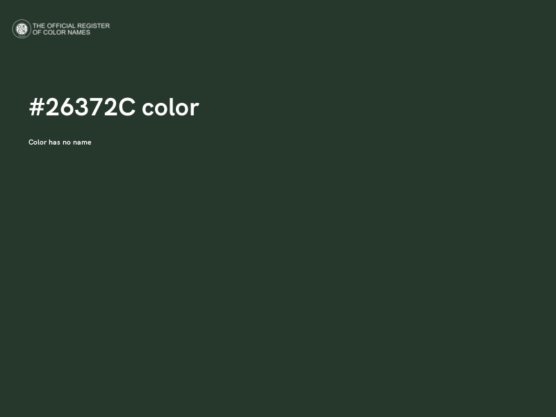 #26372C color image