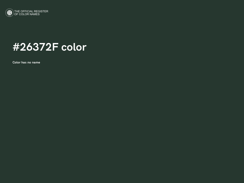 #26372F color image