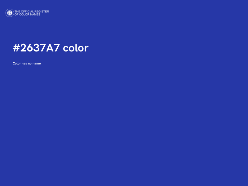#2637A7 color image