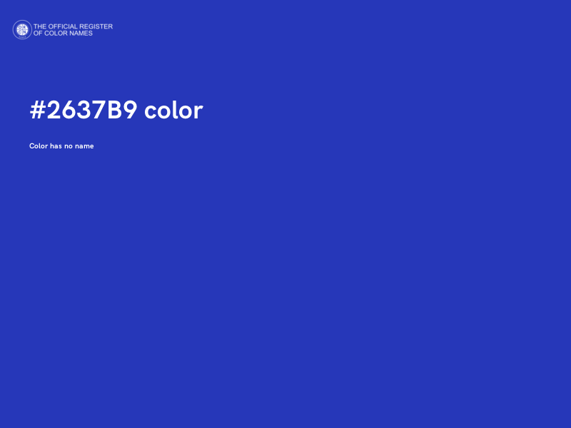 #2637B9 color image
