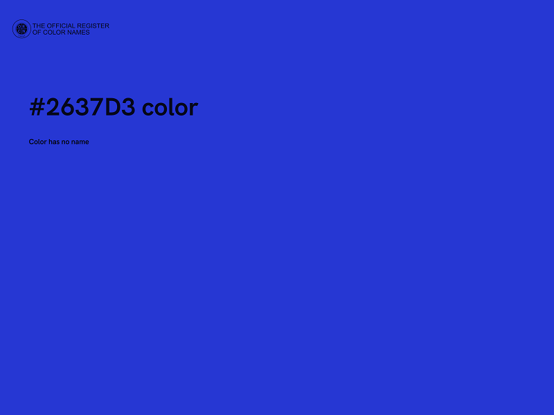 #2637D3 color image