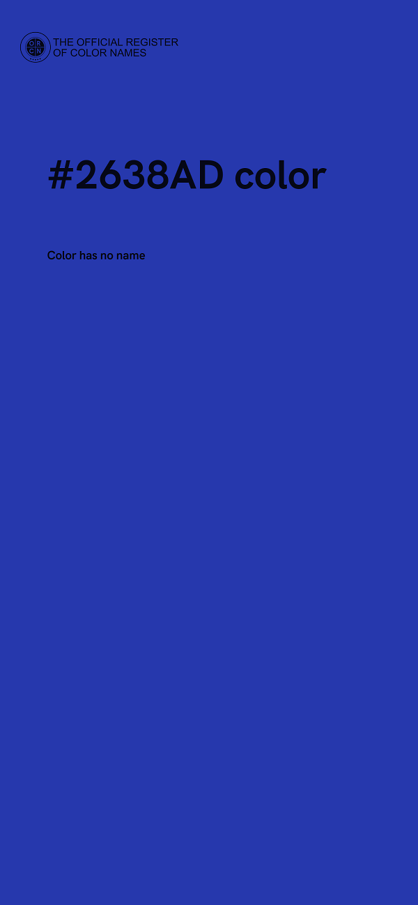 #2638AD color image