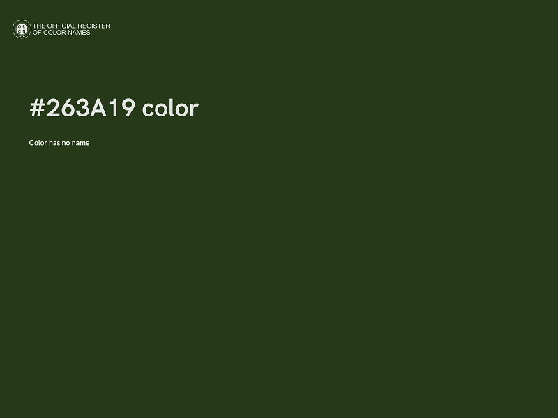#263A19 color image