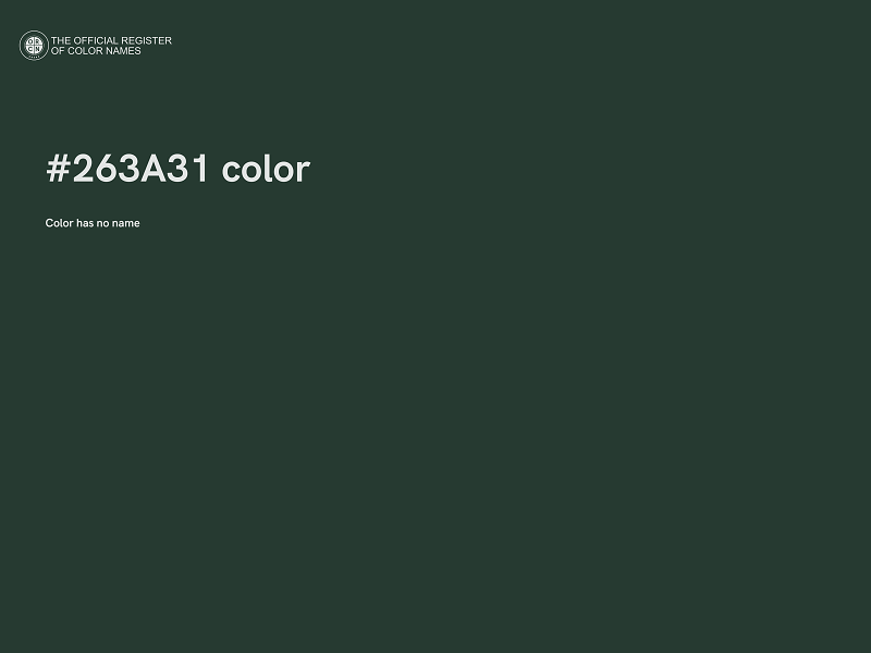 #263A31 color image