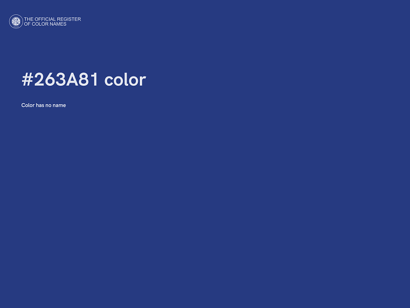 #263A81 color image